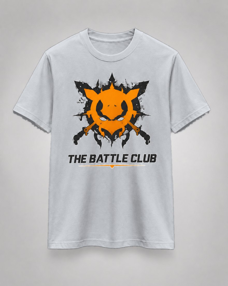 Футболка «Емблема Splash The Battle Club» — колір світло-сірий