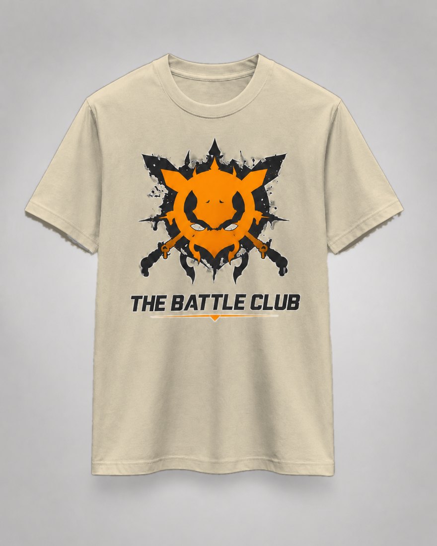 Футболка «Емблема Splash The Battle Club» — колір пісочний